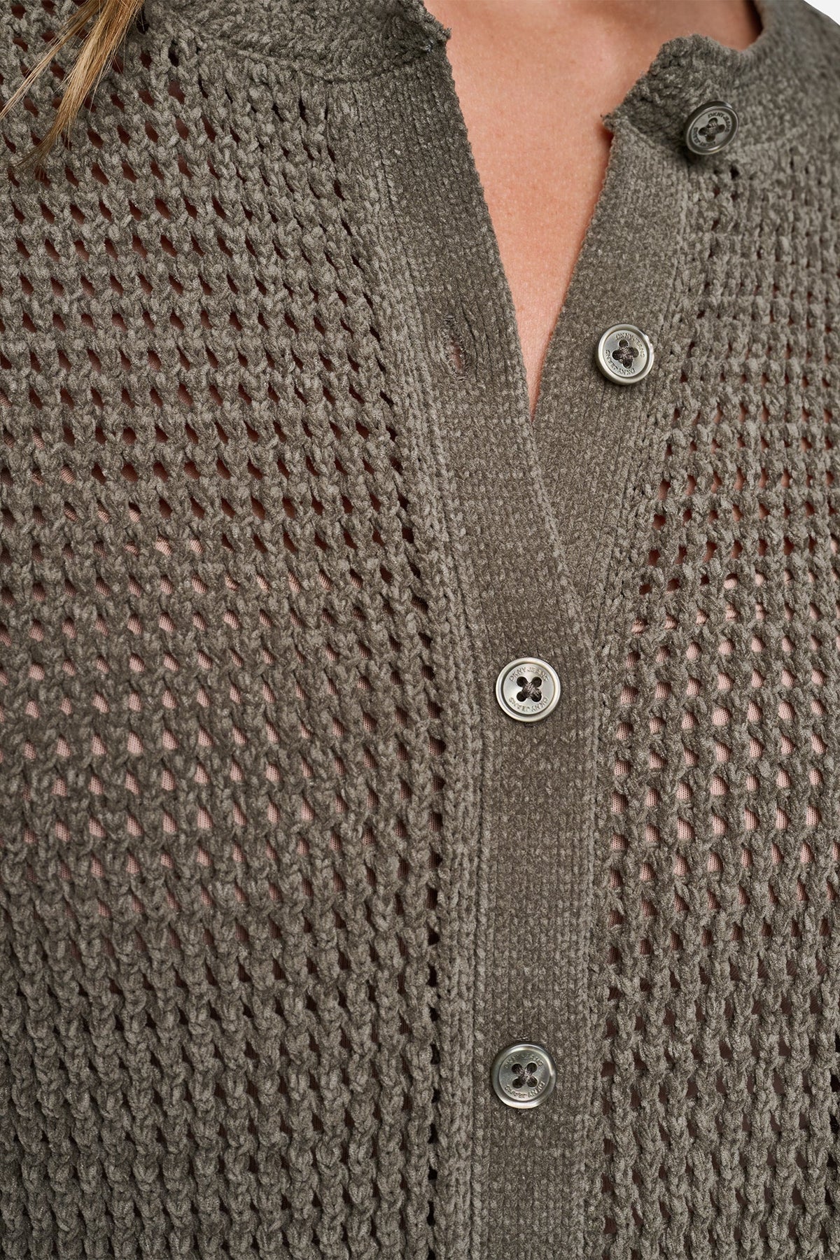 OPEN STITCH CHENILLE CARDIGAN