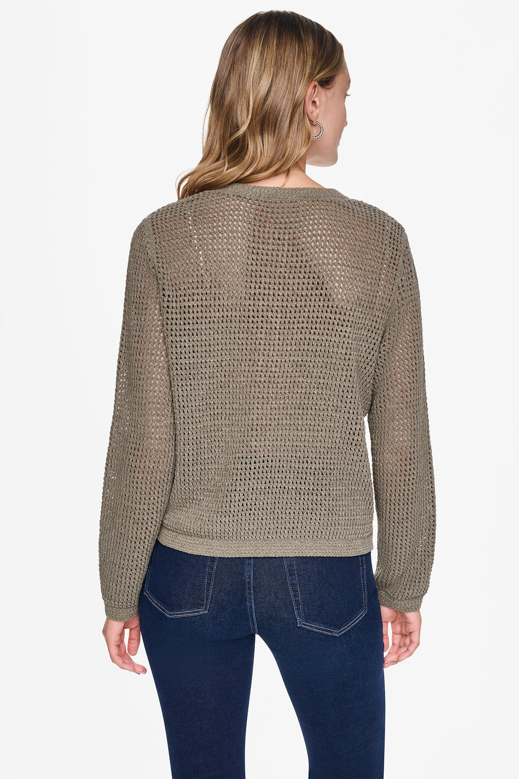 OPEN STITCH CHENILLE CARDIGAN