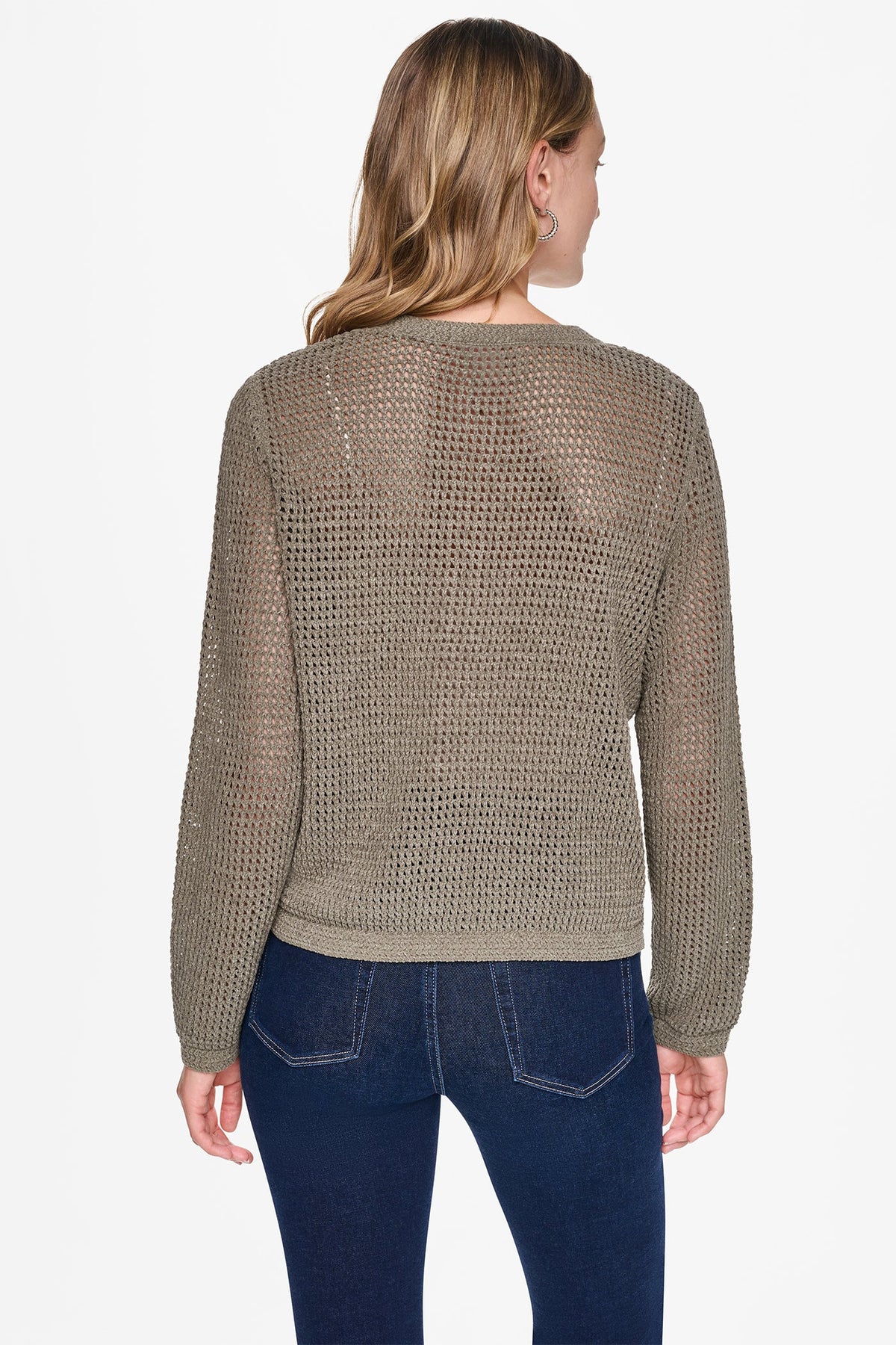 OPEN STITCH CHENILLE CARDIGAN