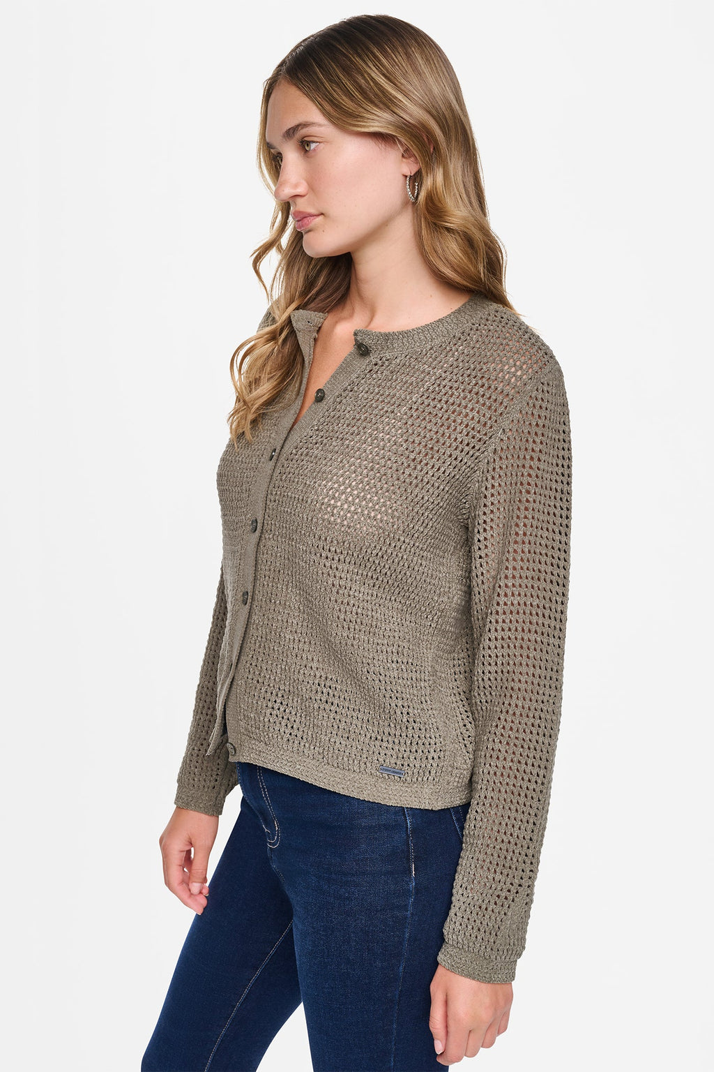 OPEN STITCH CHENILLE CARDIGAN
