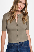 LOGO BUTTON CARDIGAN