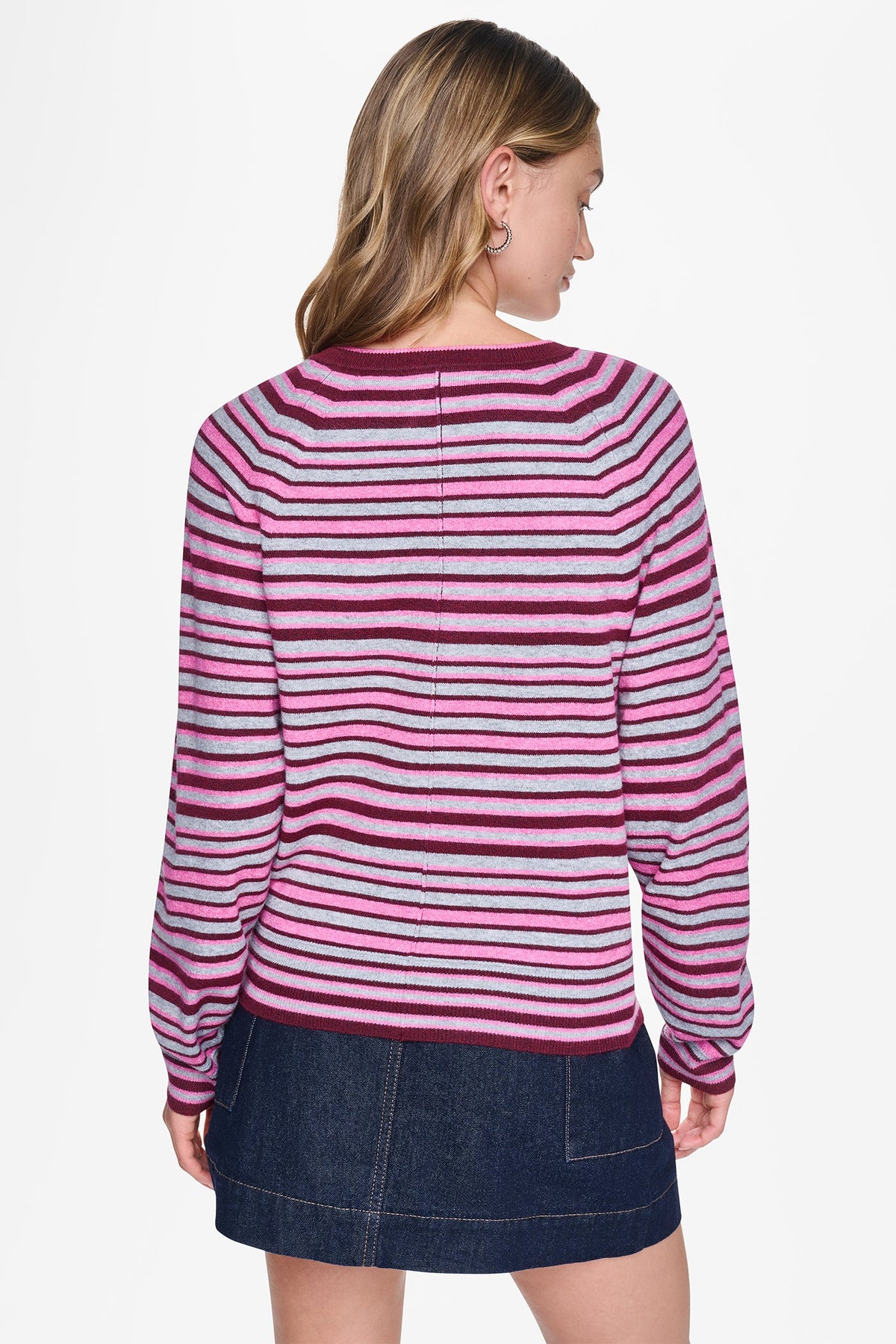 STRIPED HENLEY SWEATER