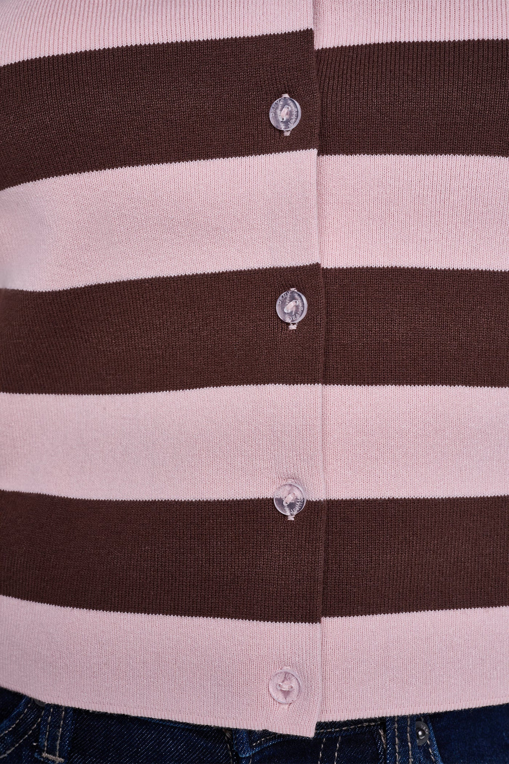 CROPPED STRIPED CARDIGAN