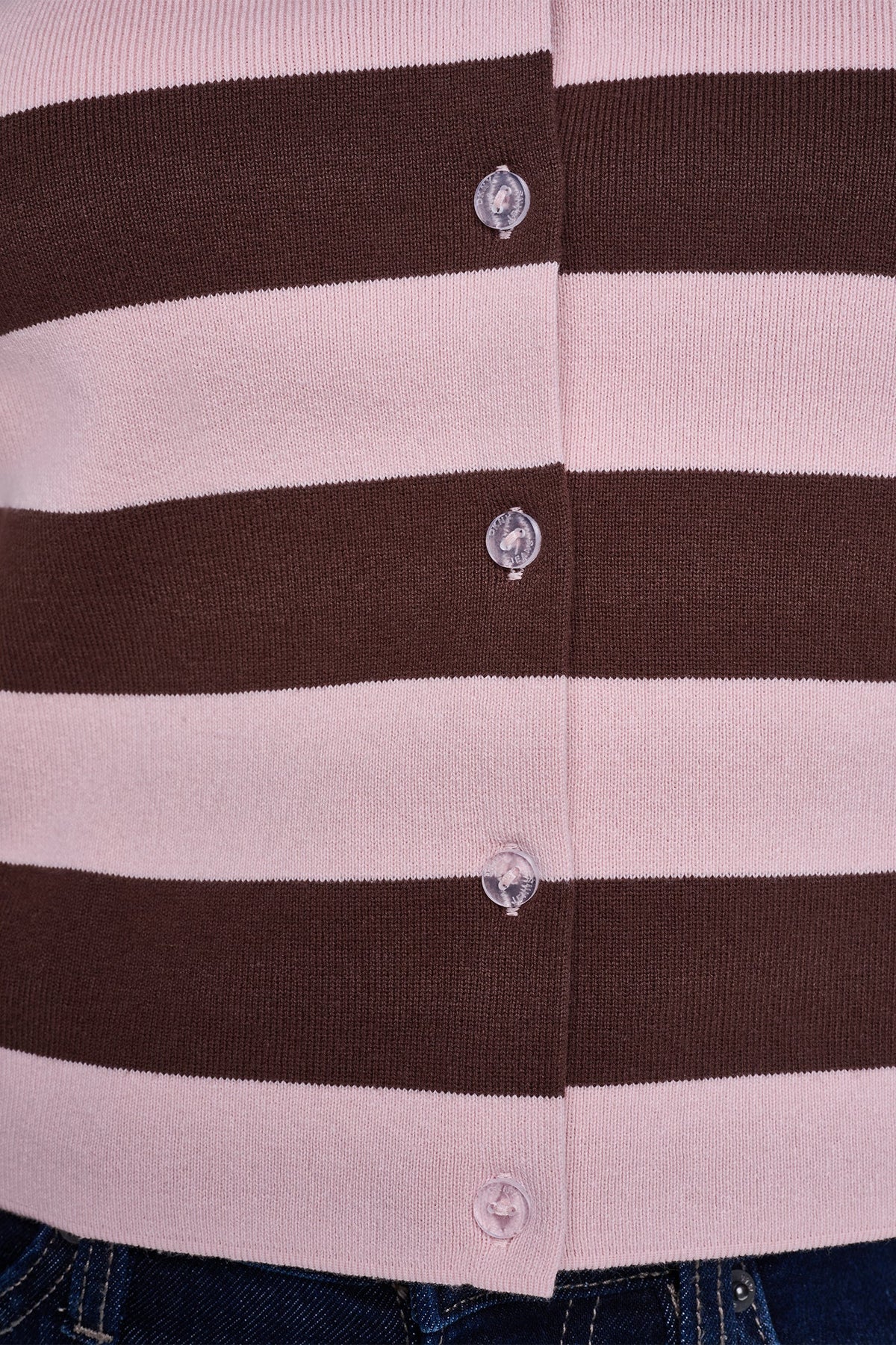 CROPPED STRIPED CARDIGAN