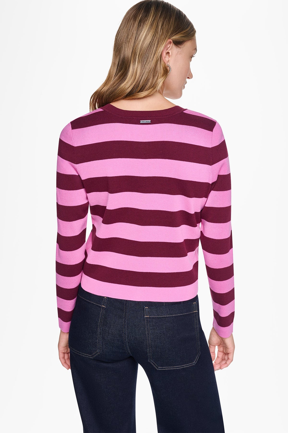 CROPPED STRIPED CARDIGAN