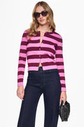 CROPPED STRIPED CARDIGAN