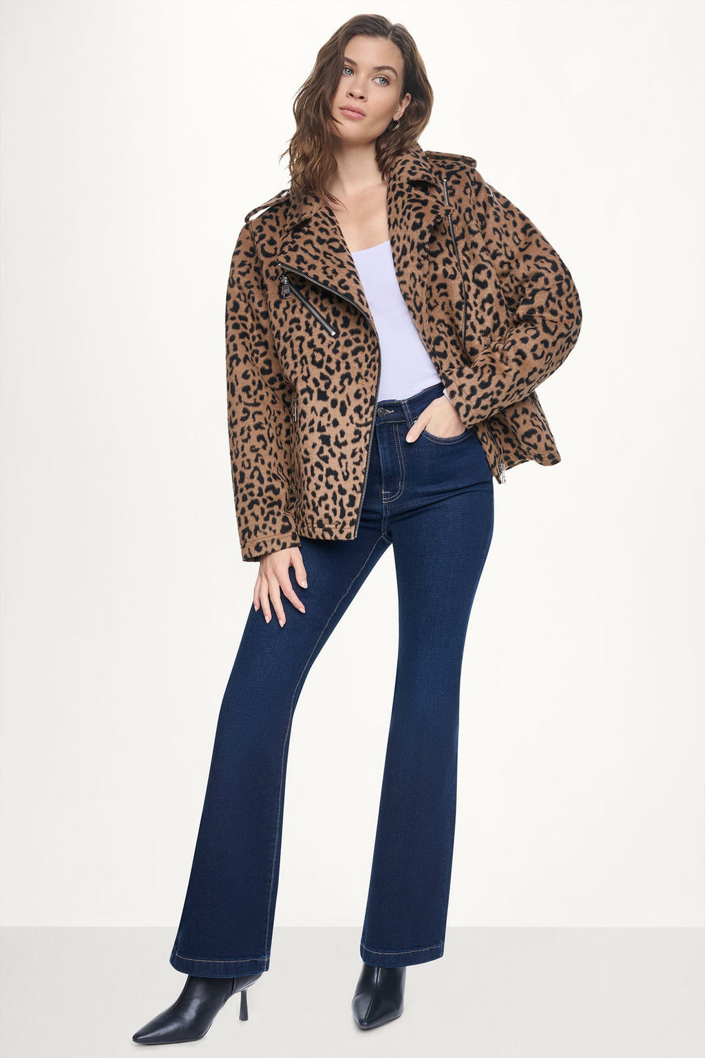 LEOPARD MOTO JACKET