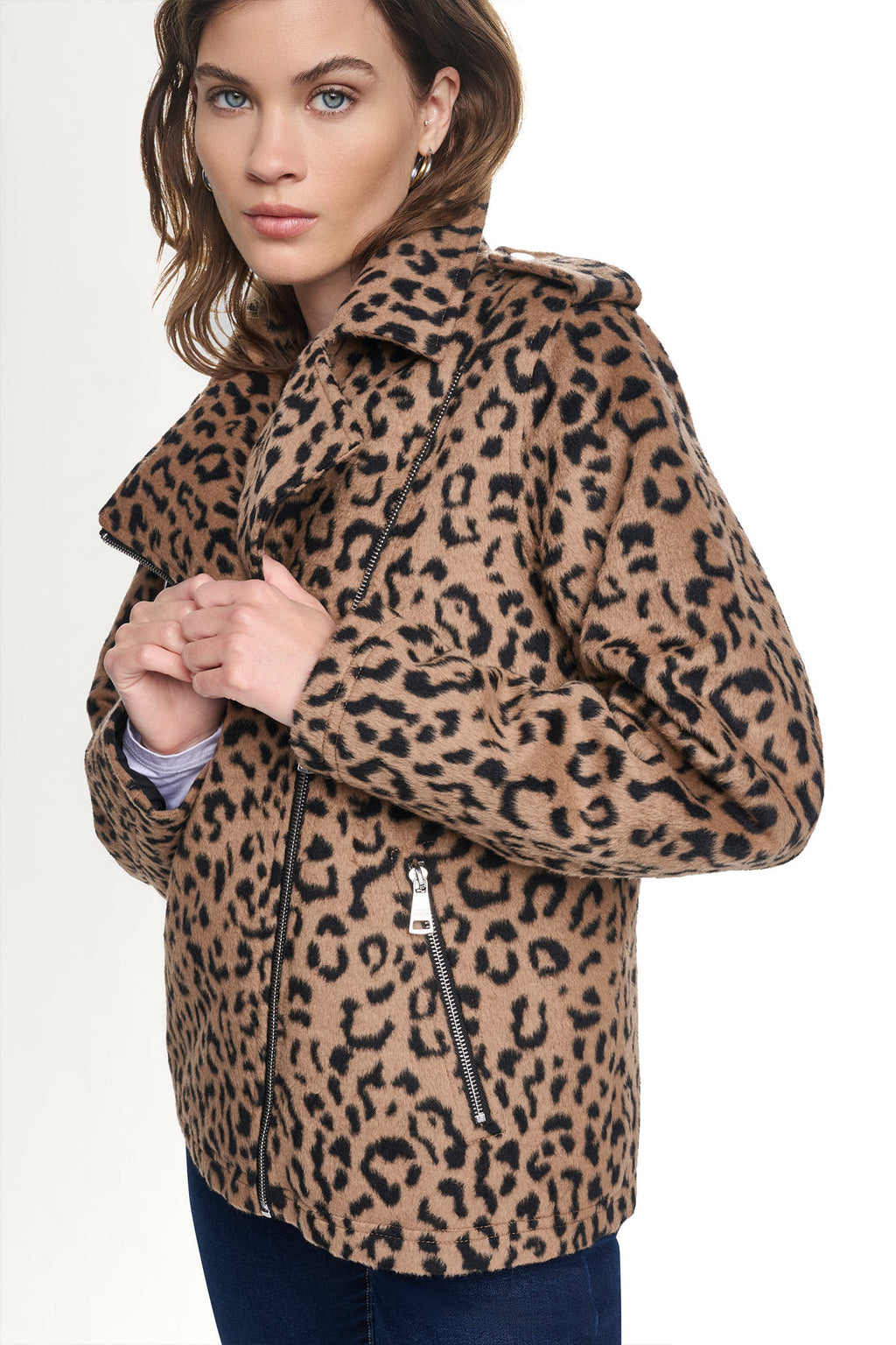 LEOPARD MOTO JACKET