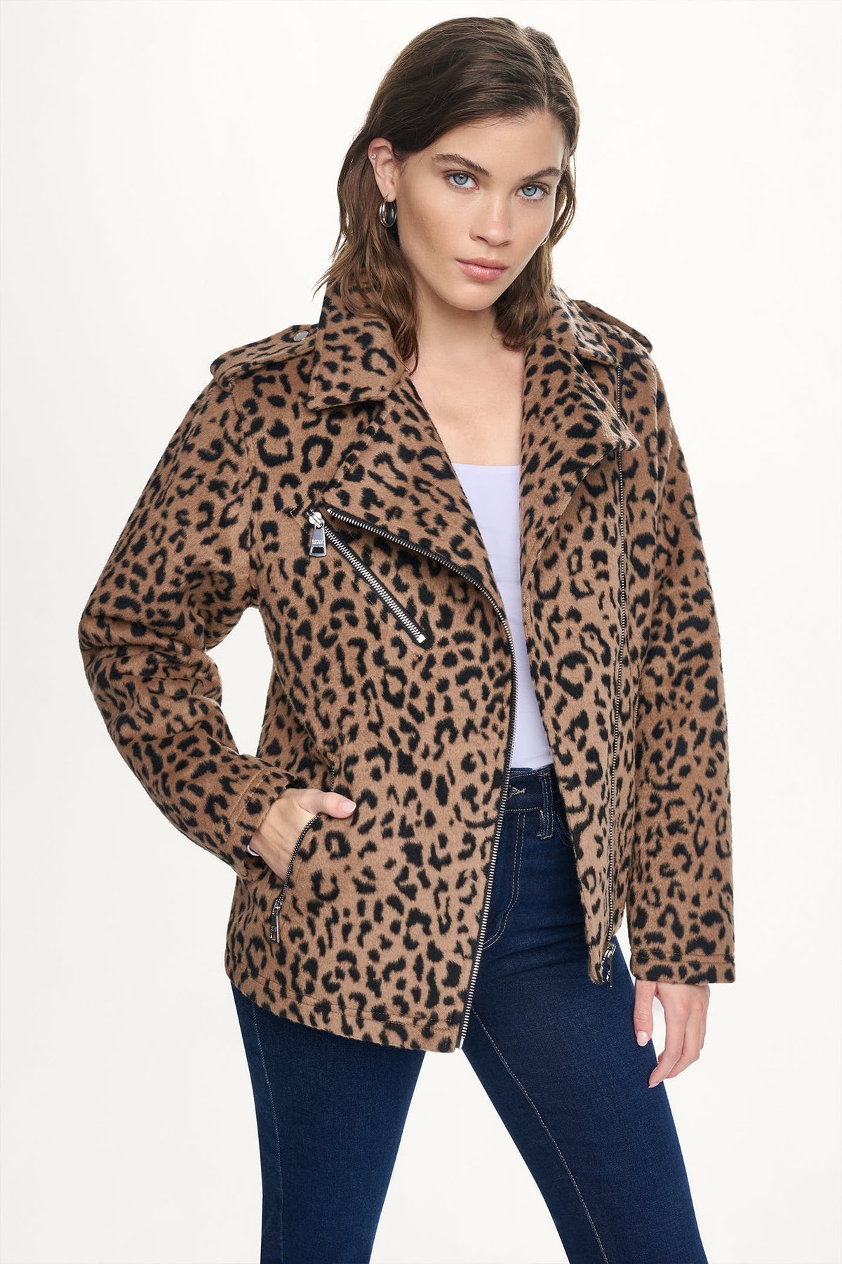 LEOPARD MOTO JACKET