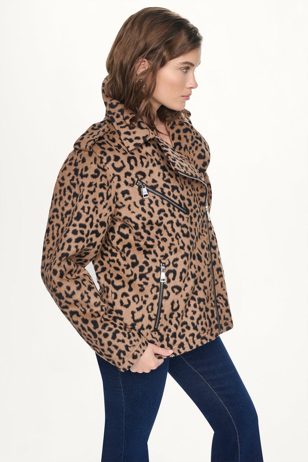 LEOPARD MOTO JACKET