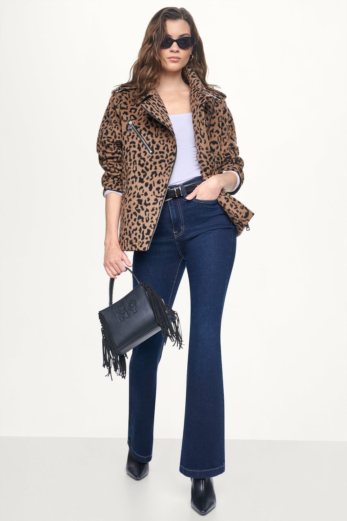 LEOPARD MOTO JACKET