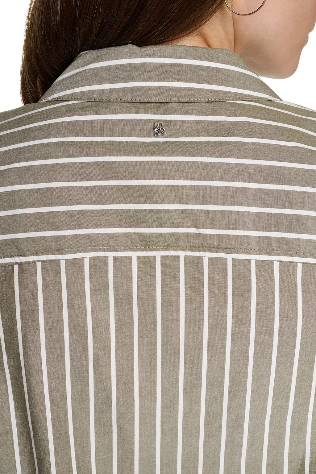 STRIPED RUCHED SHIRT