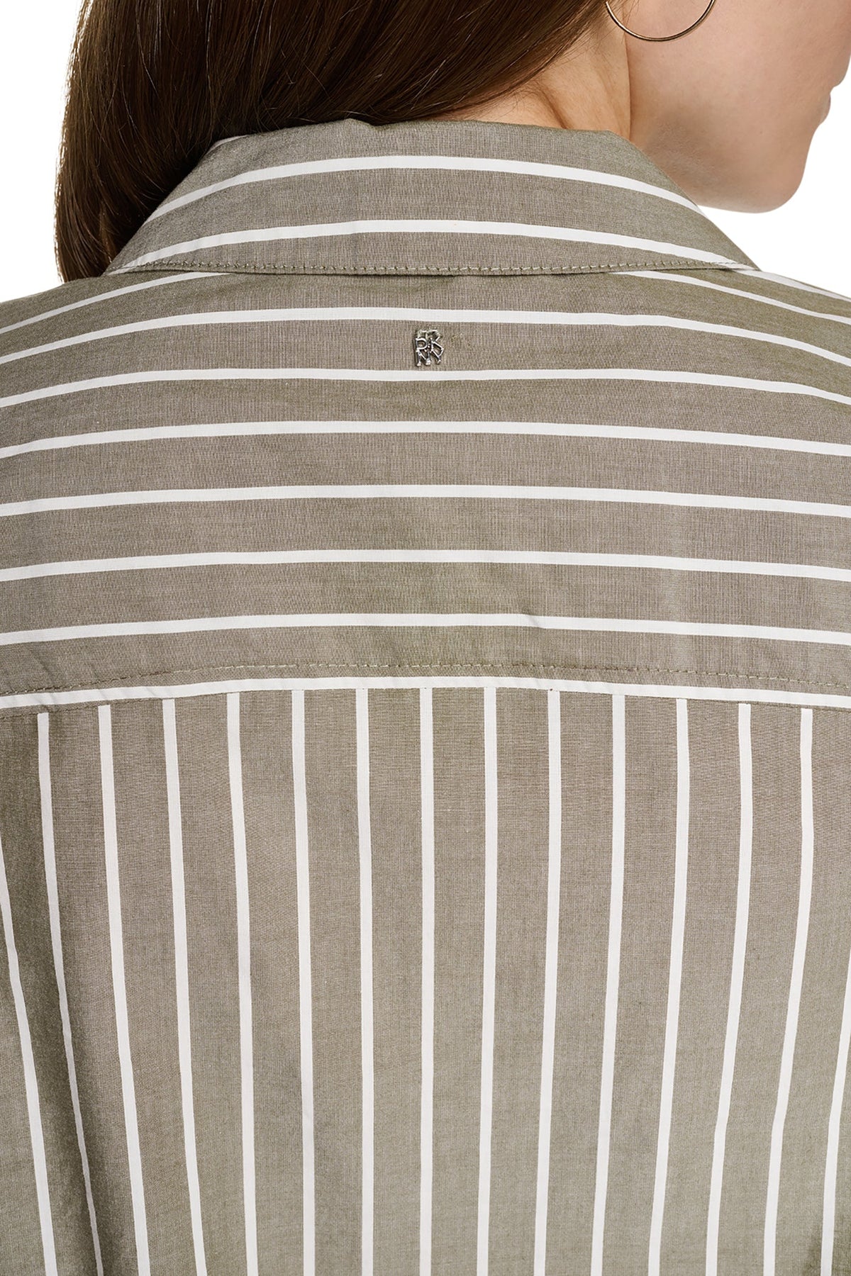 STRIPED RUCHED SHIRT