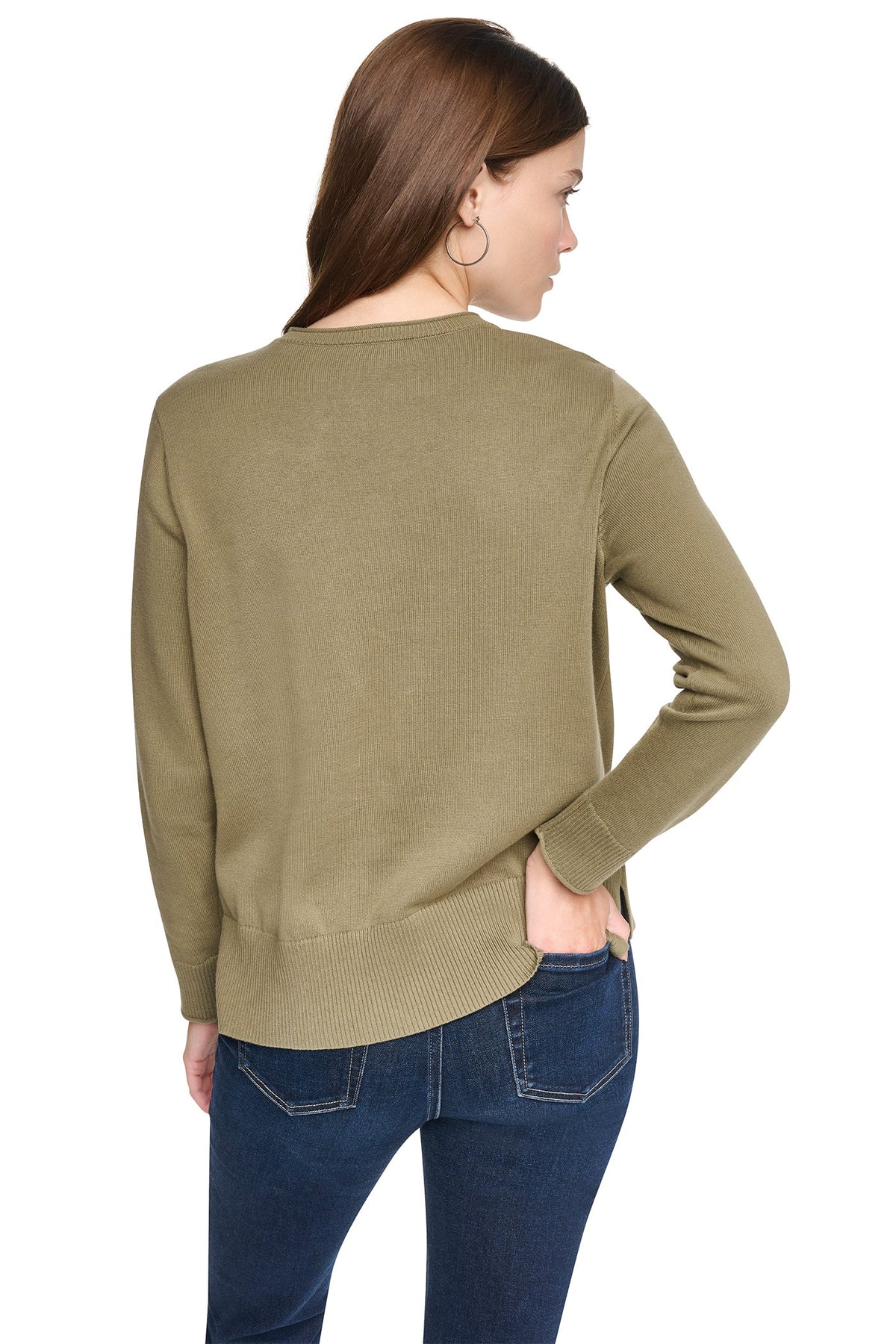CAMO RHINESTONE LOGO SWEATER