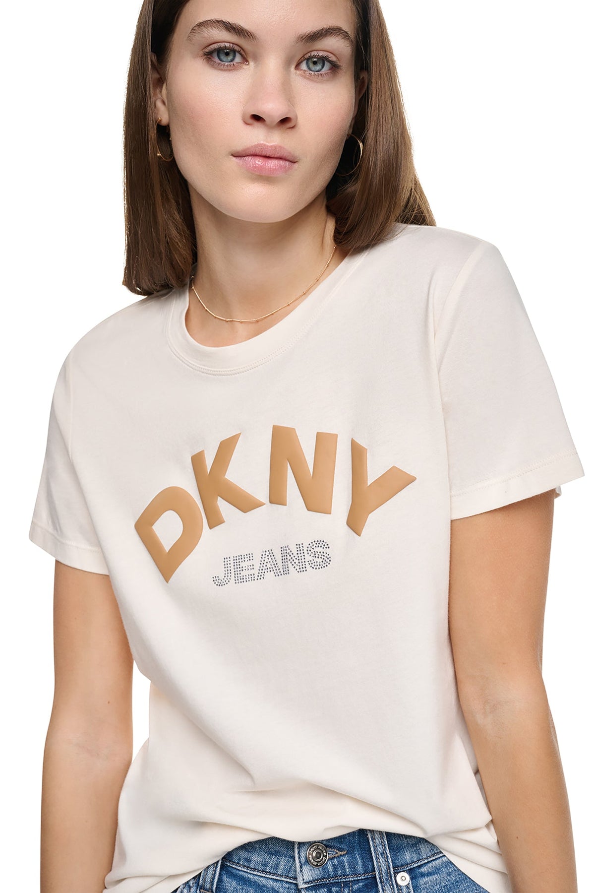 ARCHED RHINESTONE LOGO TEE