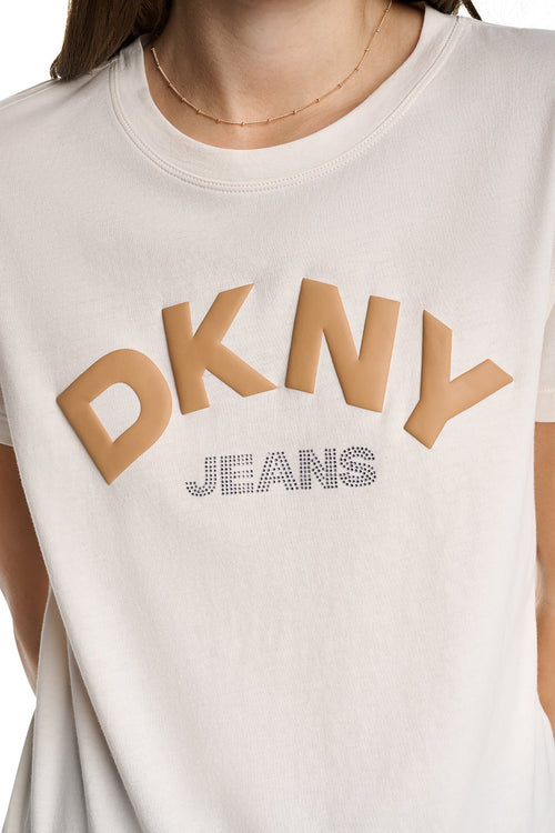 ARCHED RHINESTONE LOGO TEE