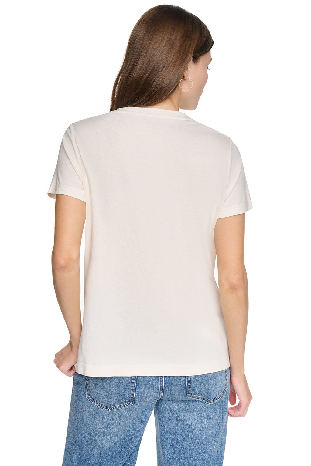 ARCHED RHINESTONE LOGO TEE