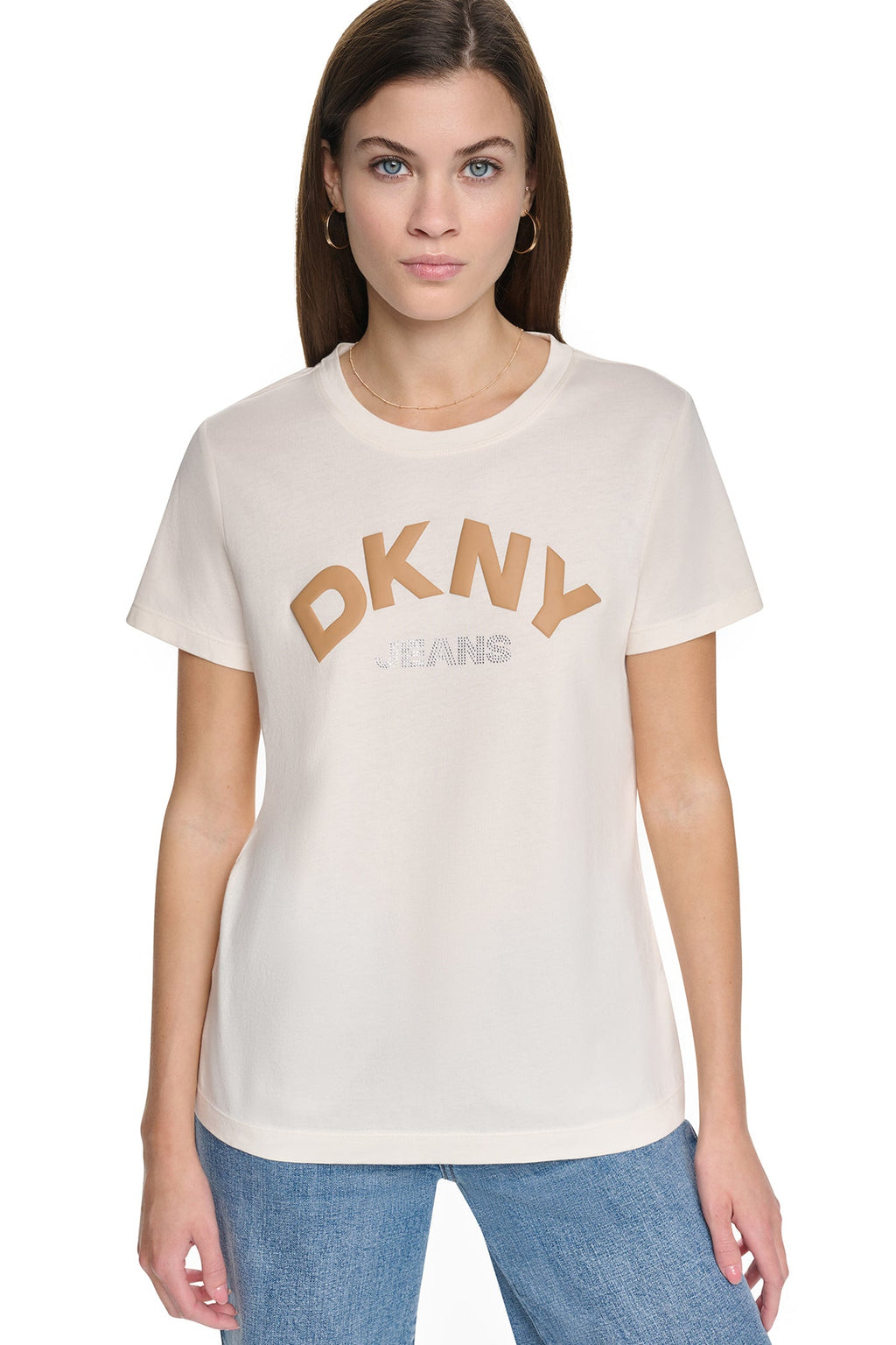 ARCHED RHINESTONE LOGO TEE