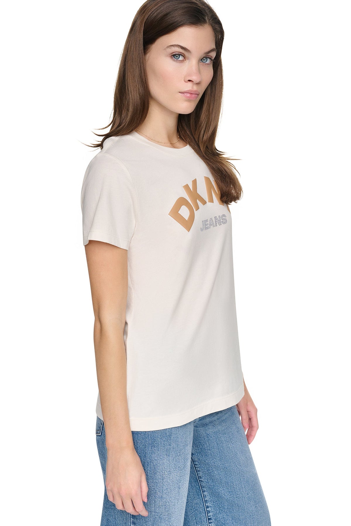 ARCHED RHINESTONE LOGO TEE