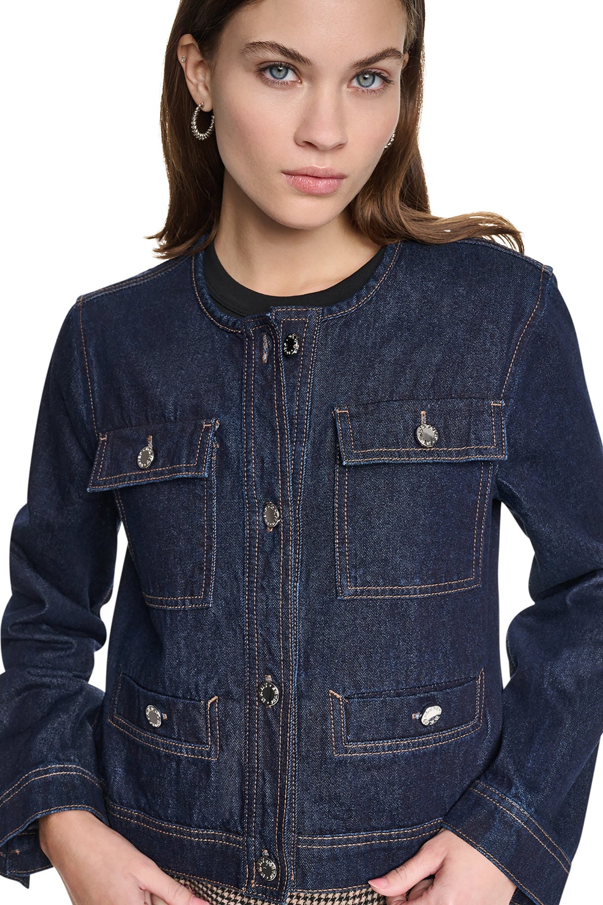 MIXED MEDIA DENIM JACKET