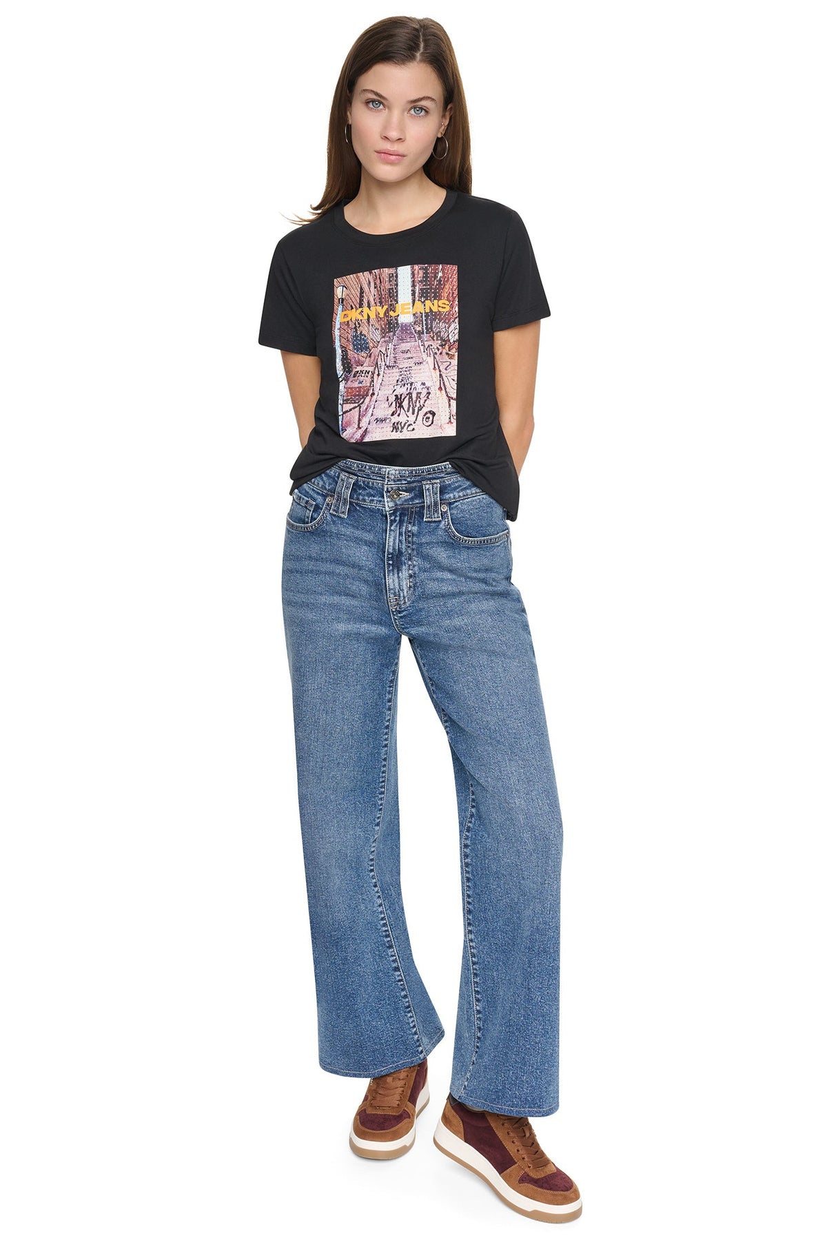 RHINESTONE BRONX PHOTO LOGO TEE