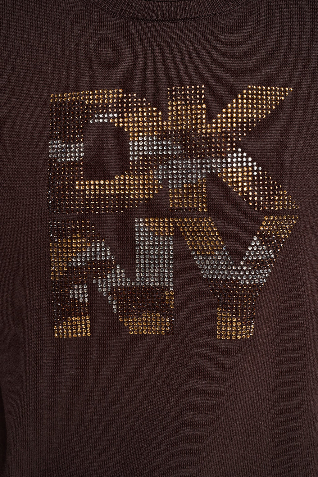 CAMO RHINESTONE LOGO SWEATER