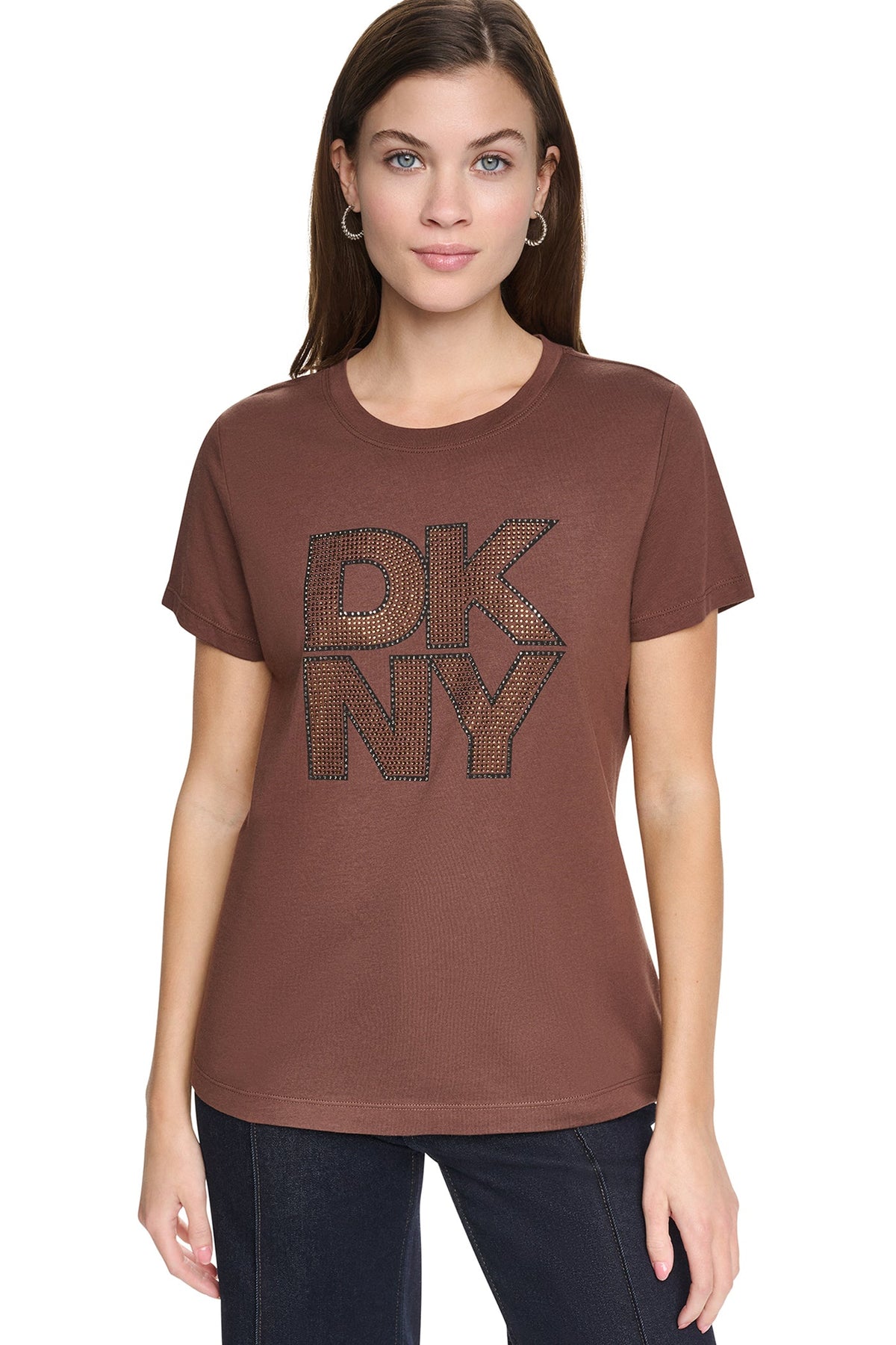 CRYSTAL DISTRESSED LOGO TEE