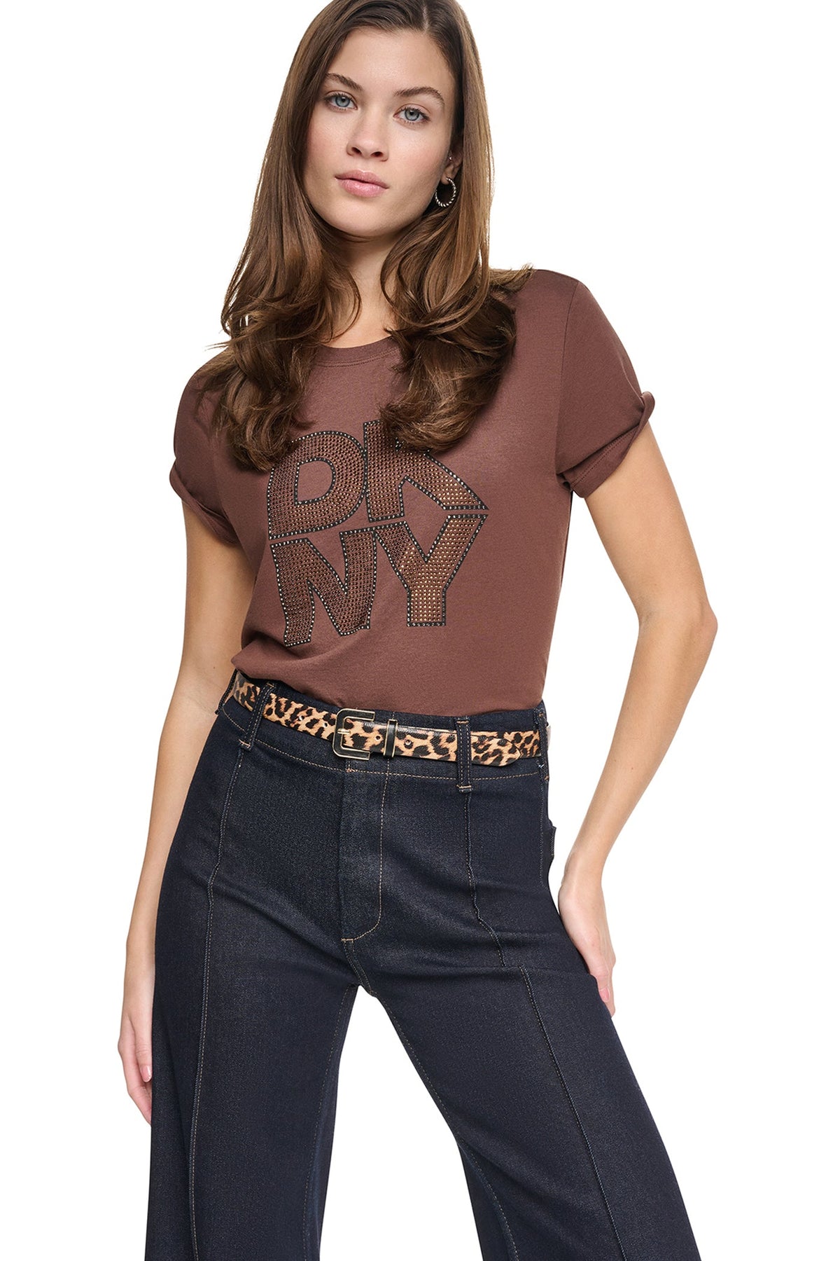 CRYSTAL DISTRESSED LOGO TEE
