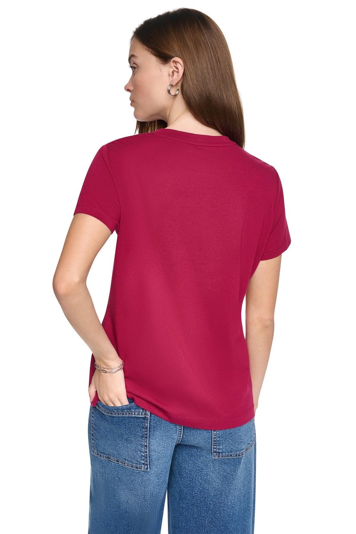 ARCHED RHINESTONE LOGO TEE