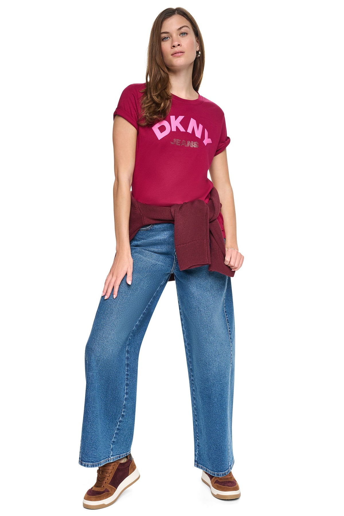 ARCHED RHINESTONE LOGO TEE