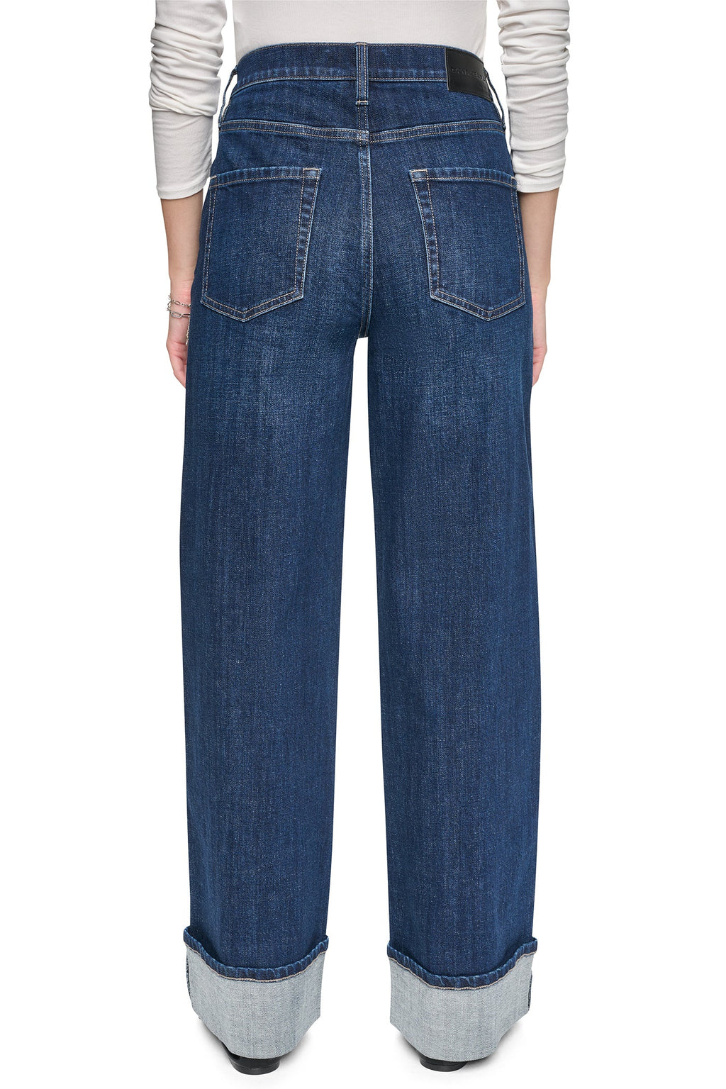 HIGH-RISE CUFFED WIDE LEG