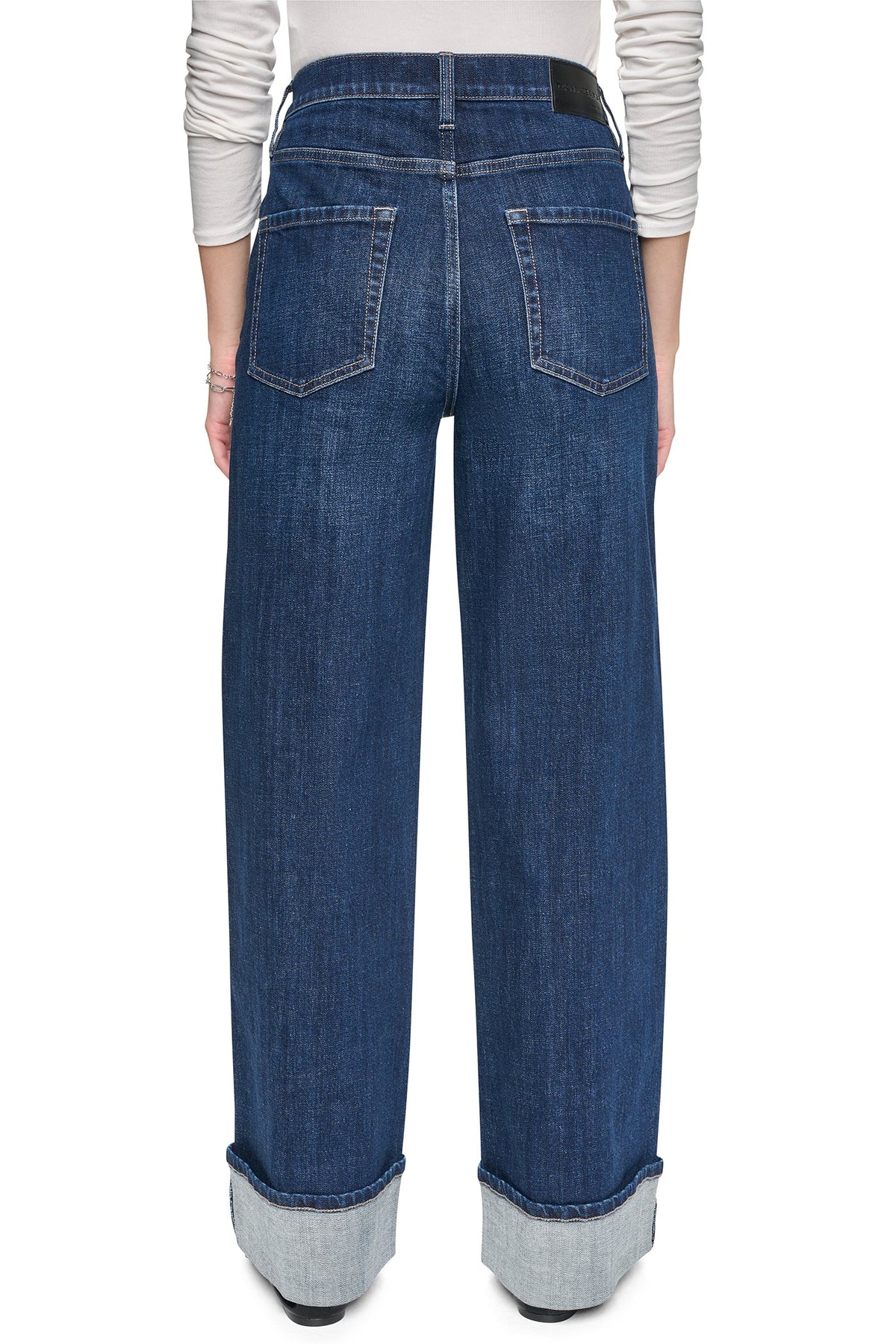 HIGH-RISE CUFFED WIDE LEG
