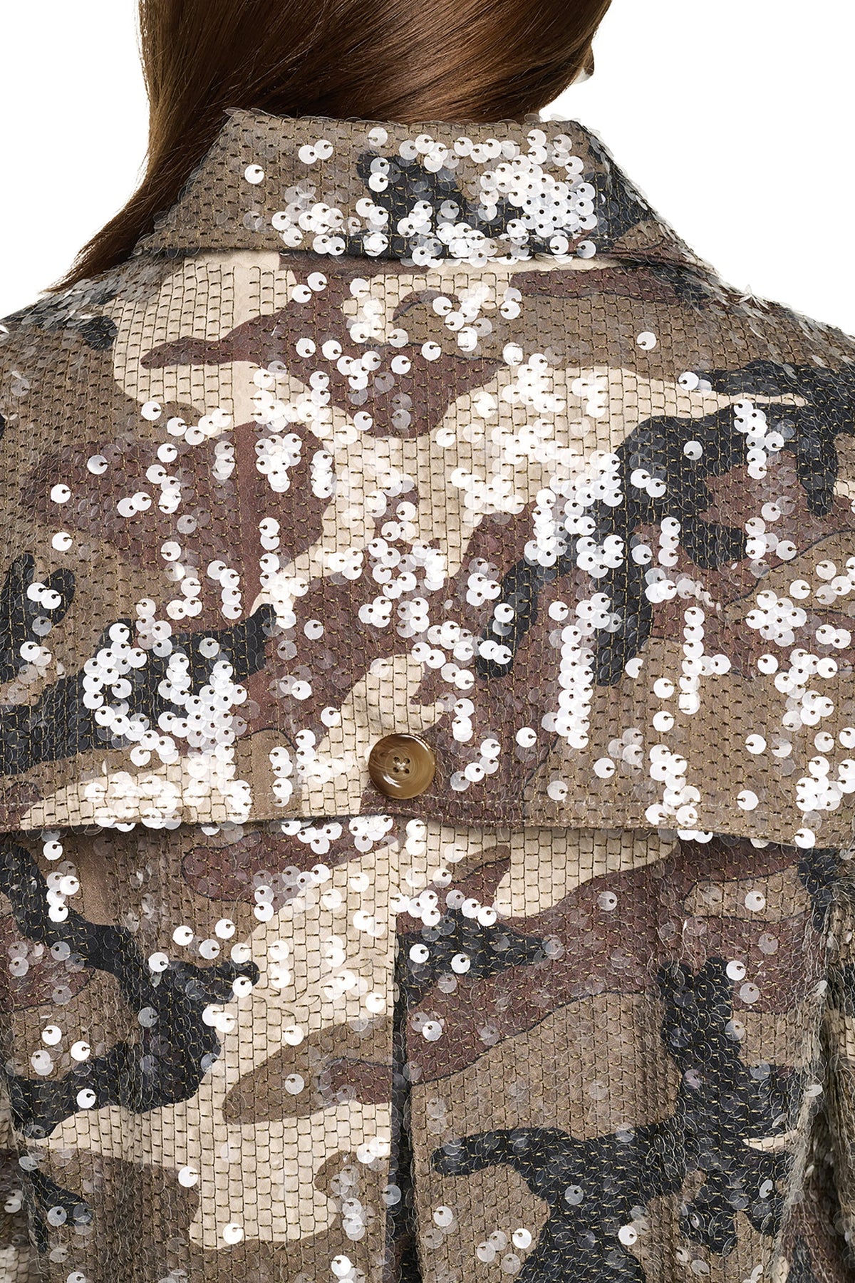 SEQUIN DOUBLE BREASTED TRENCH COAT