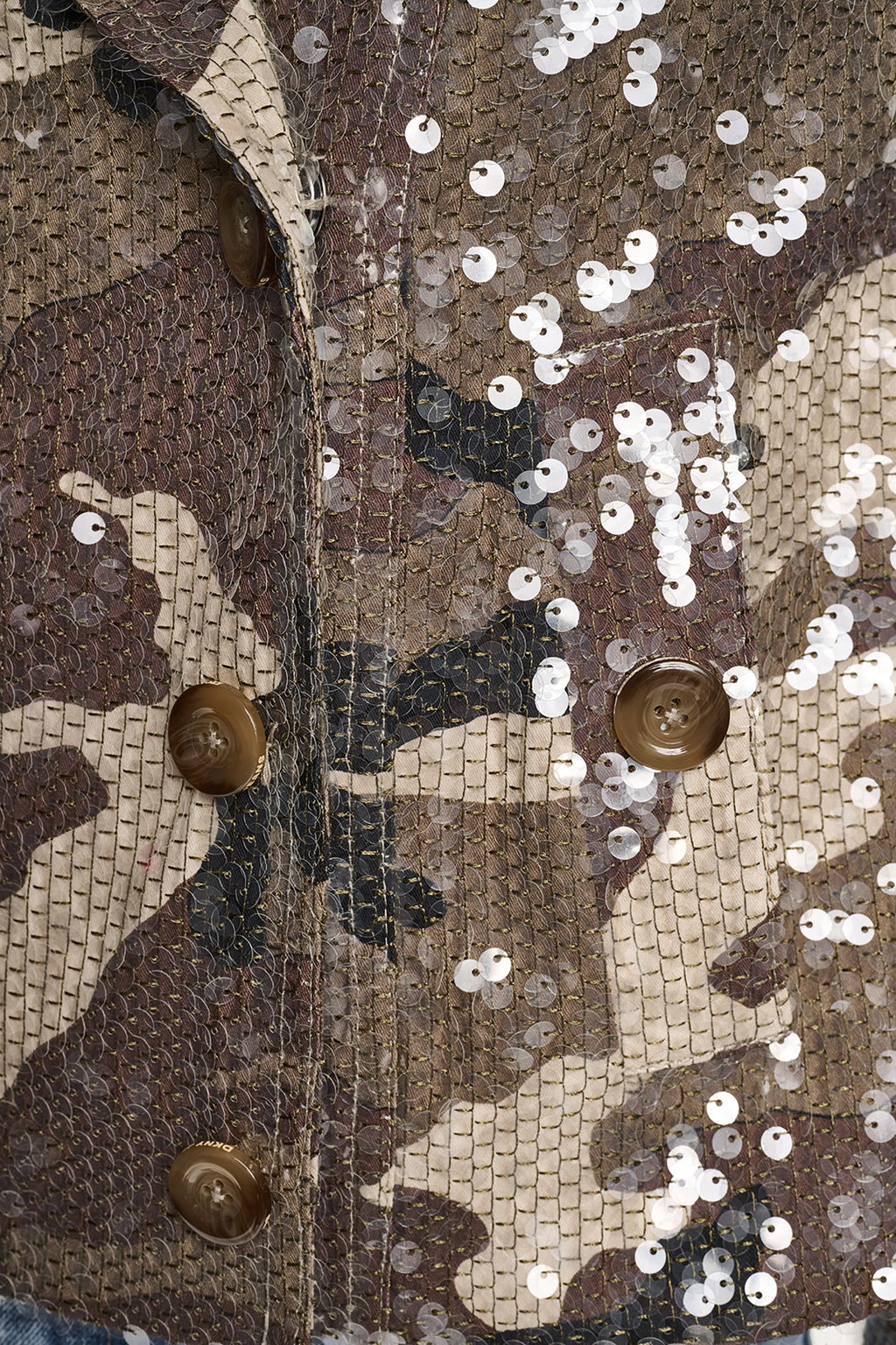 SEQUIN DOUBLE BREASTED TRENCH COAT