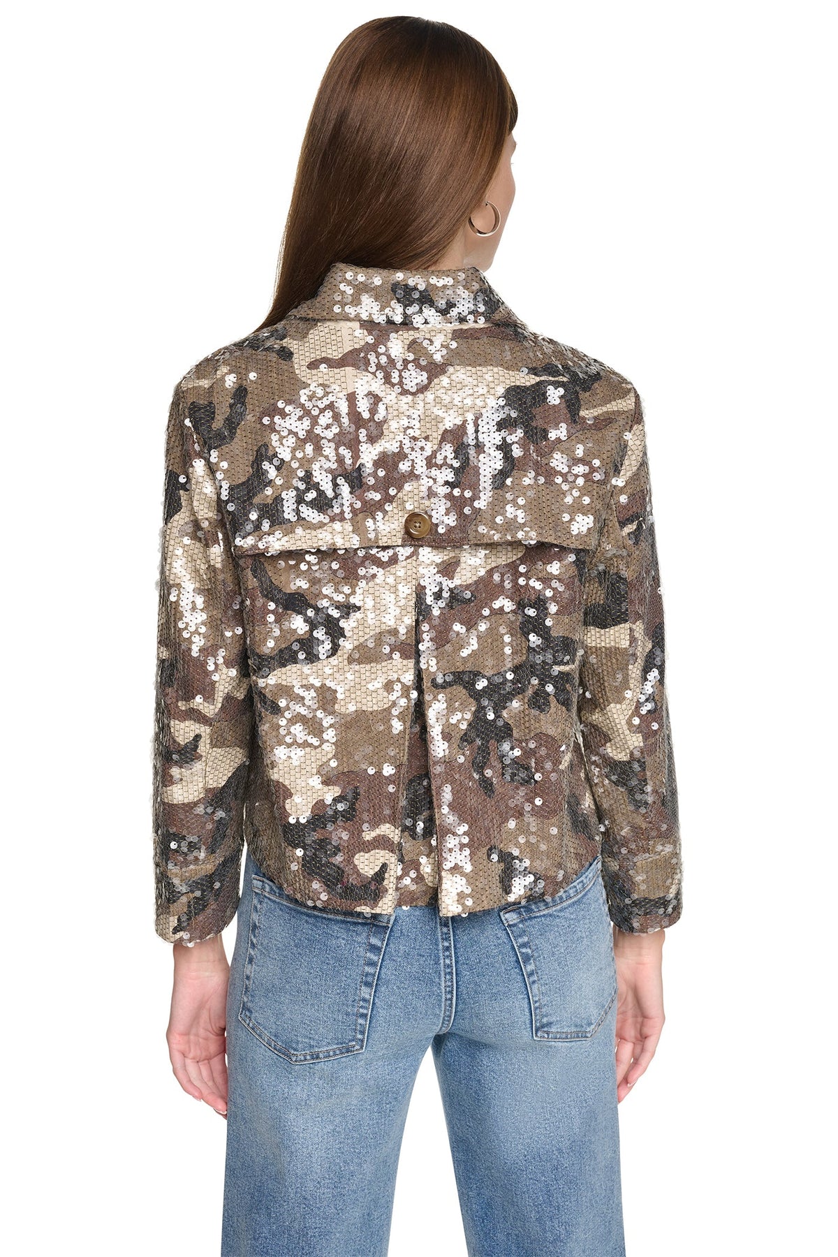 SEQUIN DOUBLE BREASTED TRENCH COAT