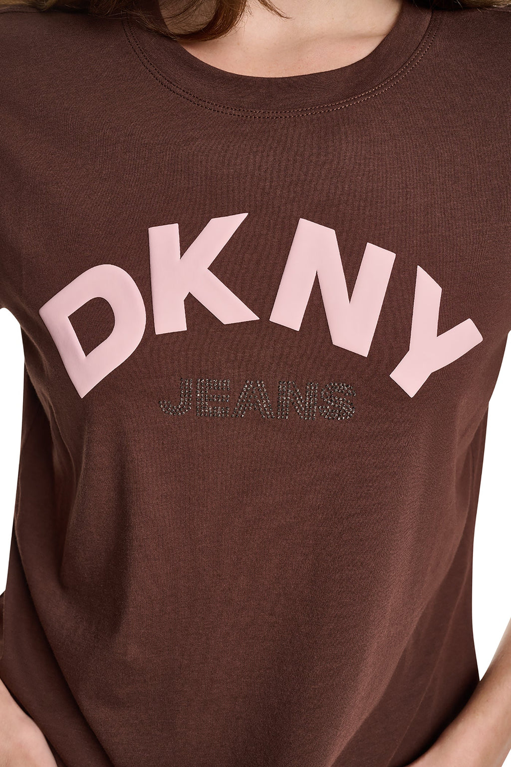 ARCHED RHINESTONE LOGO TEE