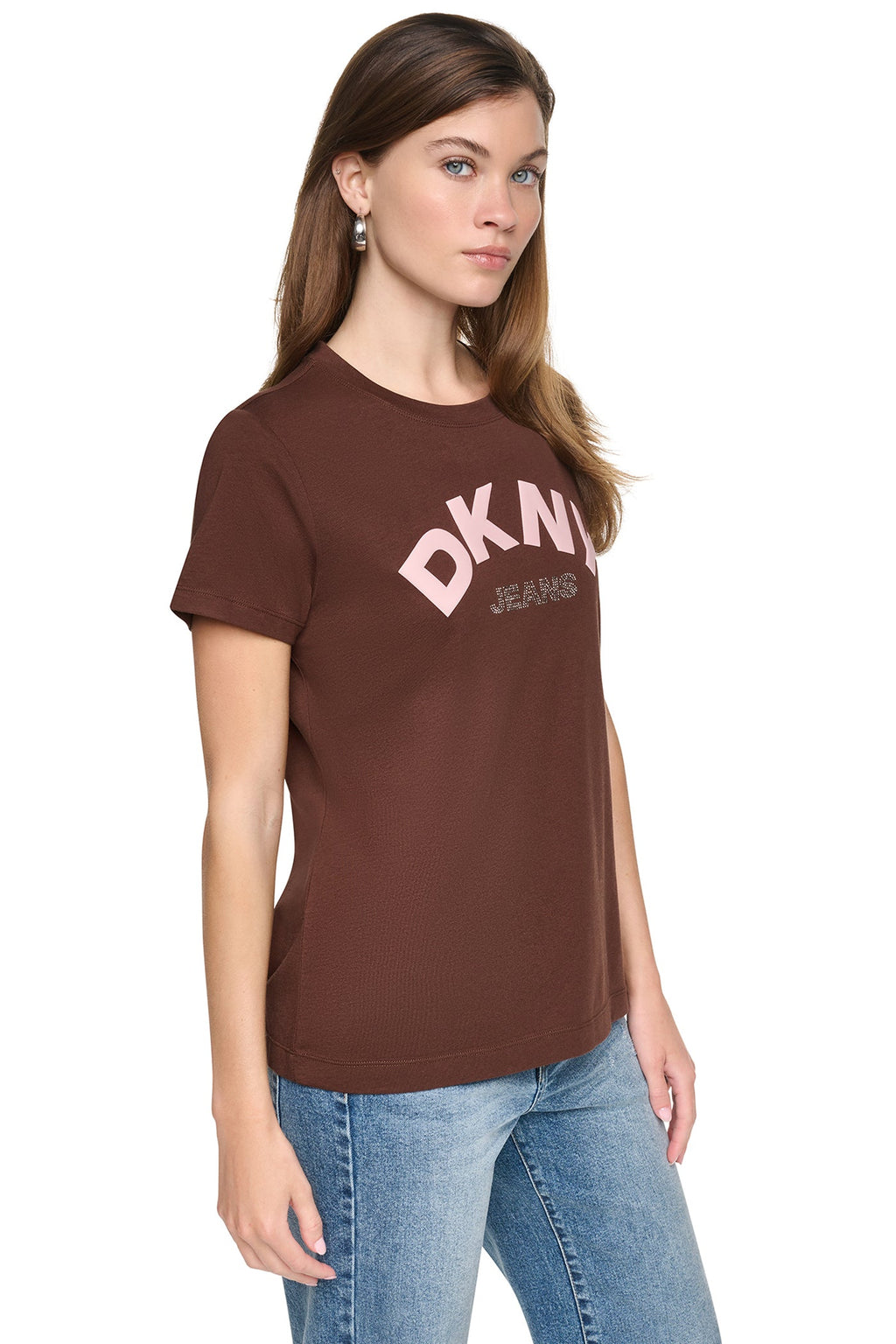 ARCHED RHINESTONE LOGO TEE