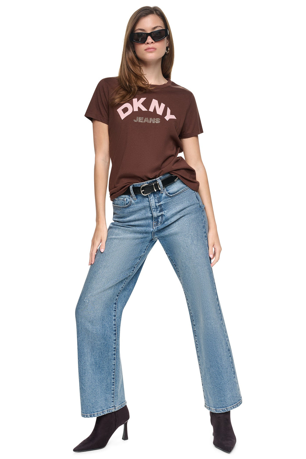ARCHED RHINESTONE LOGO TEE