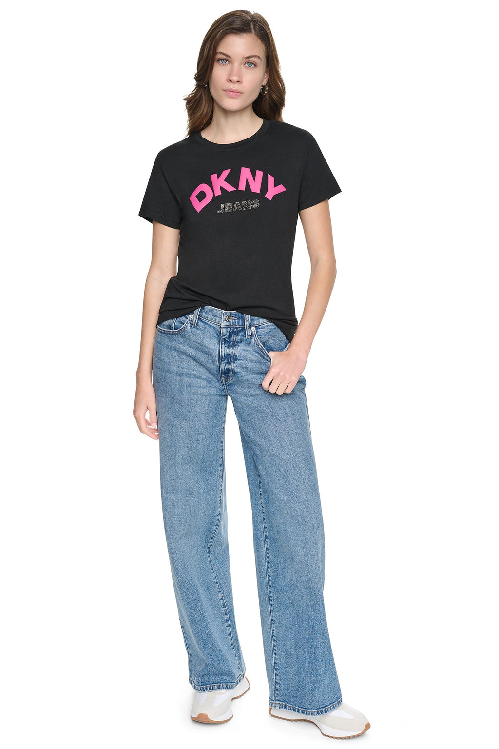 ARCHED RHINESTONE LOGO TEE