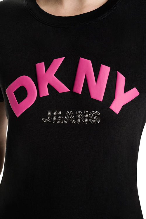 ARCHED RHINESTONE LOGO TEE