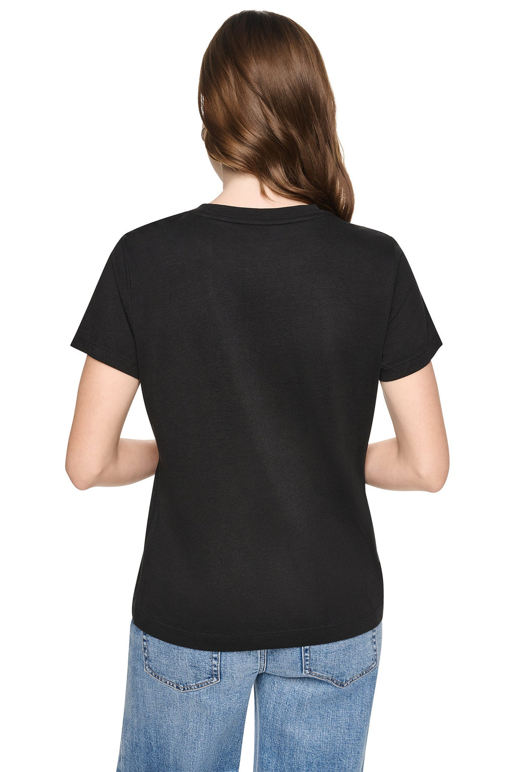 ARCHED RHINESTONE LOGO TEE