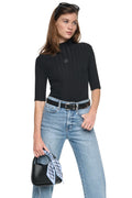 ELBOW SLEEVE WIDE RIB SWEATER