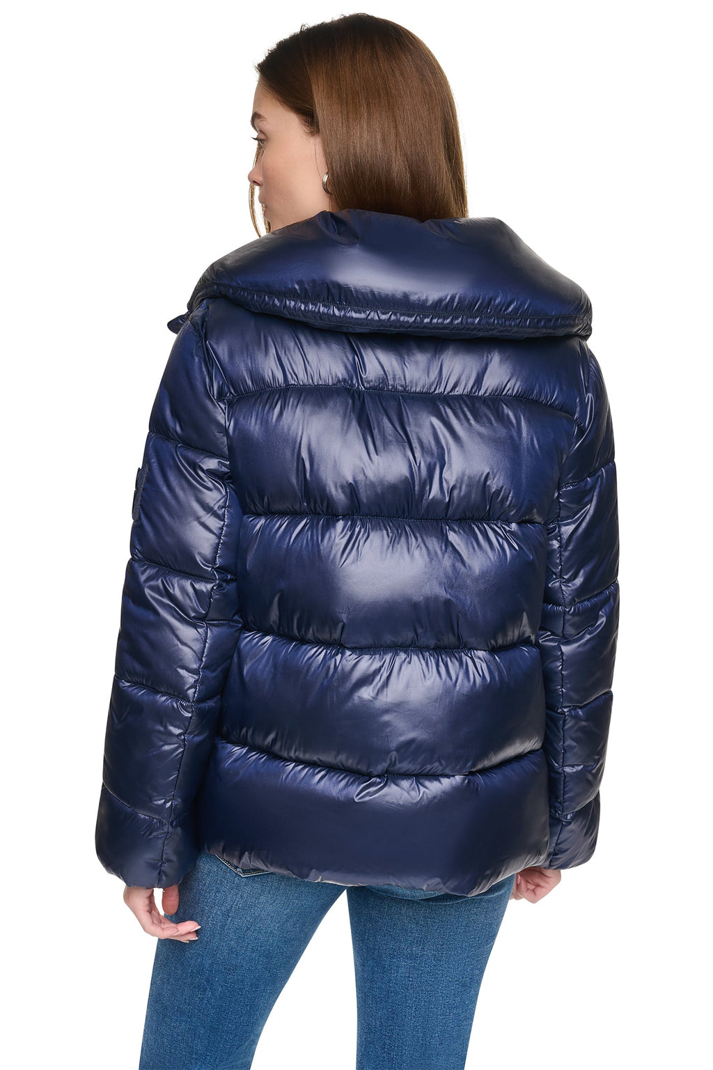 QUILTED PUFFER WITH DRAMA COLLAR