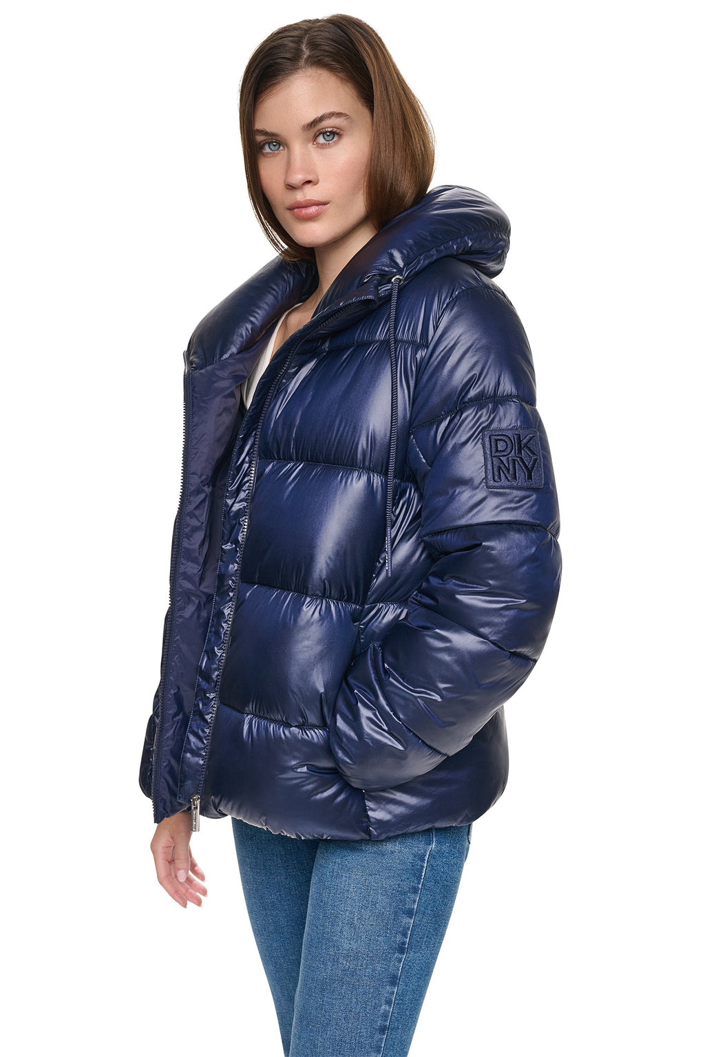 QUILTED PUFFER WITH DRAMA COLLAR