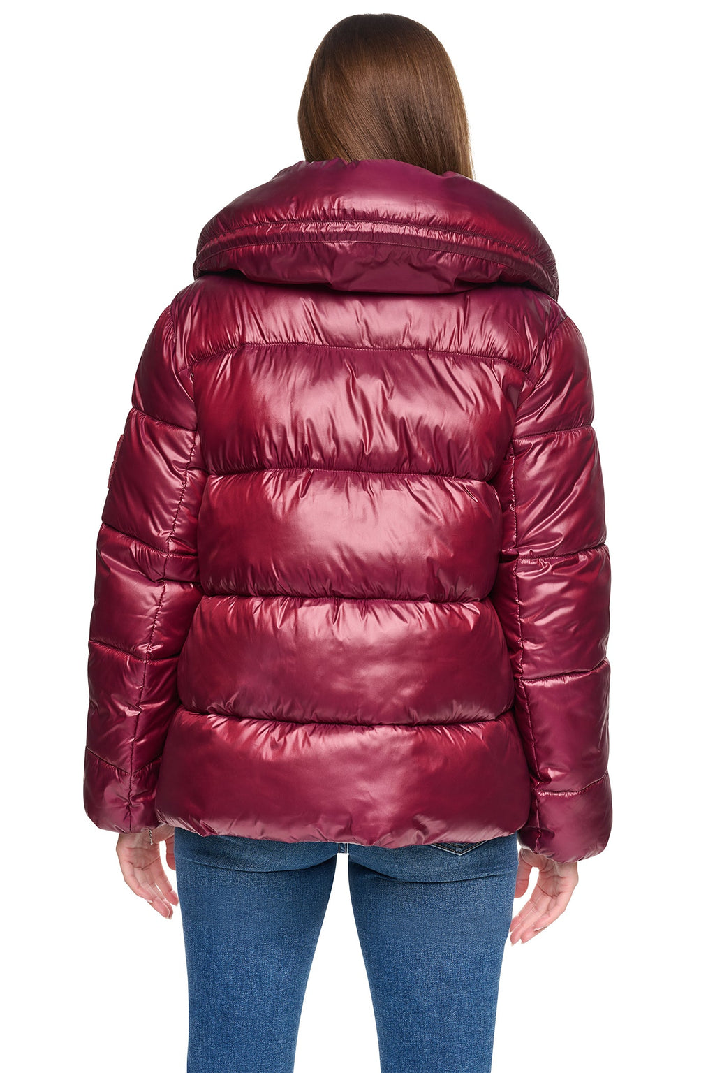 QUILTED PUFFER WITH DRAMA COLLAR