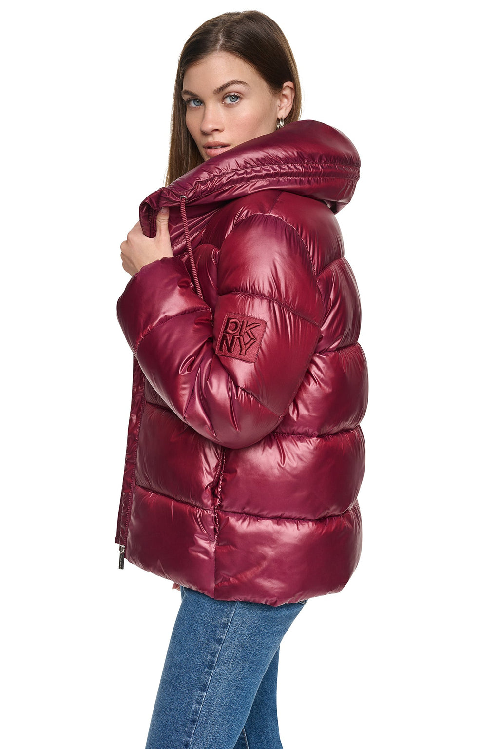 QUILTED PUFFER WITH DRAMA COLLAR