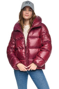 QUILTED PUFFER WITH DRAMA COLLAR
