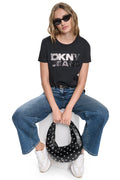SEQUIN STACKED LOGO TEE