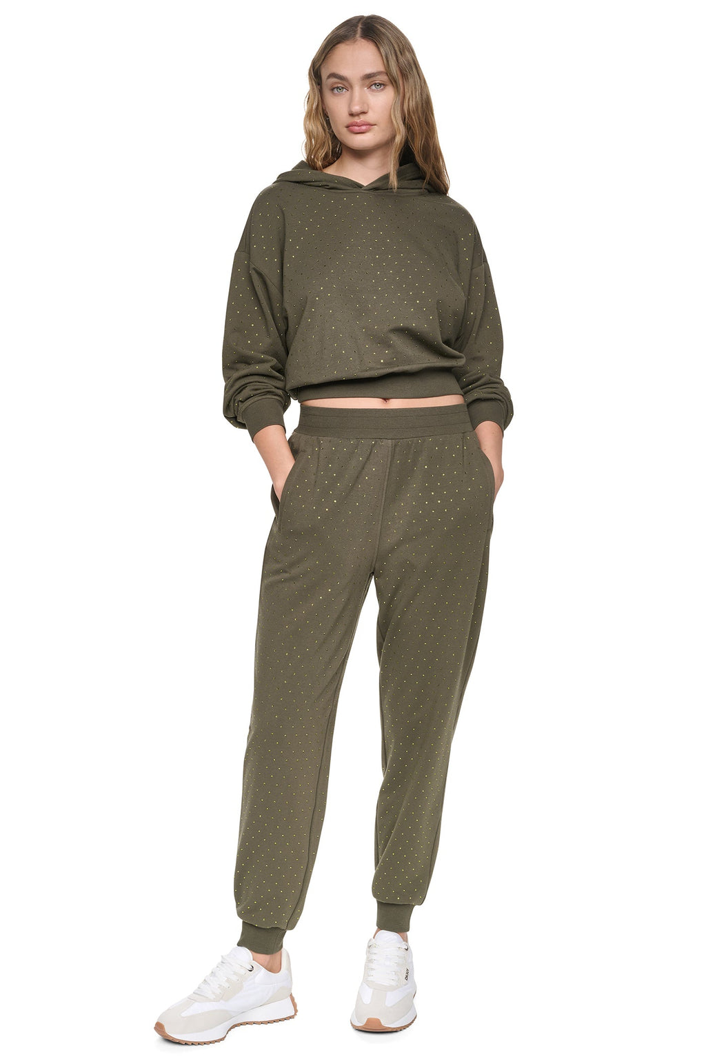 HIGH-RISE RHINESTONE JOGGER PANT