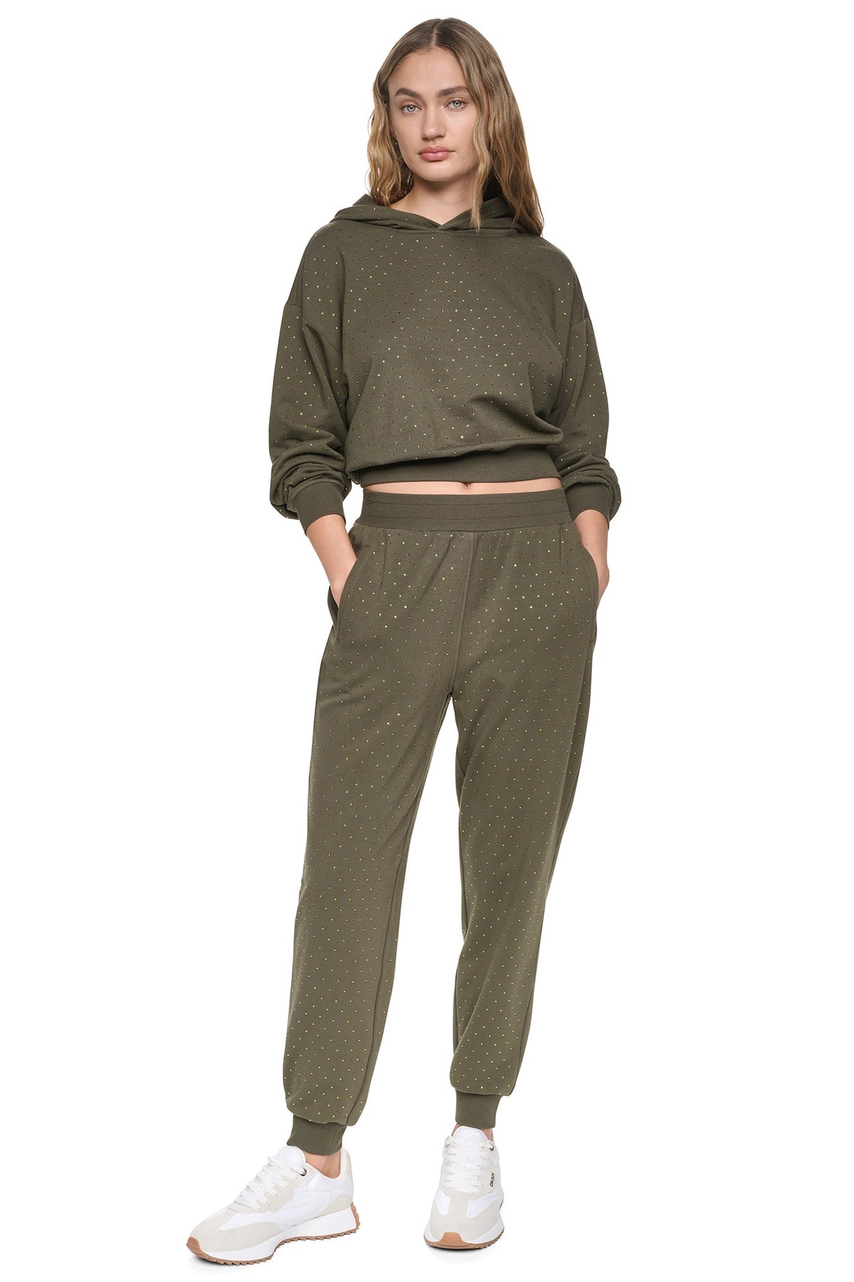 HIGH-RISE RHINESTONE JOGGER PANT